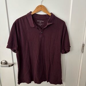 Banana Republic Men's Dark Maroon Polo Shirt